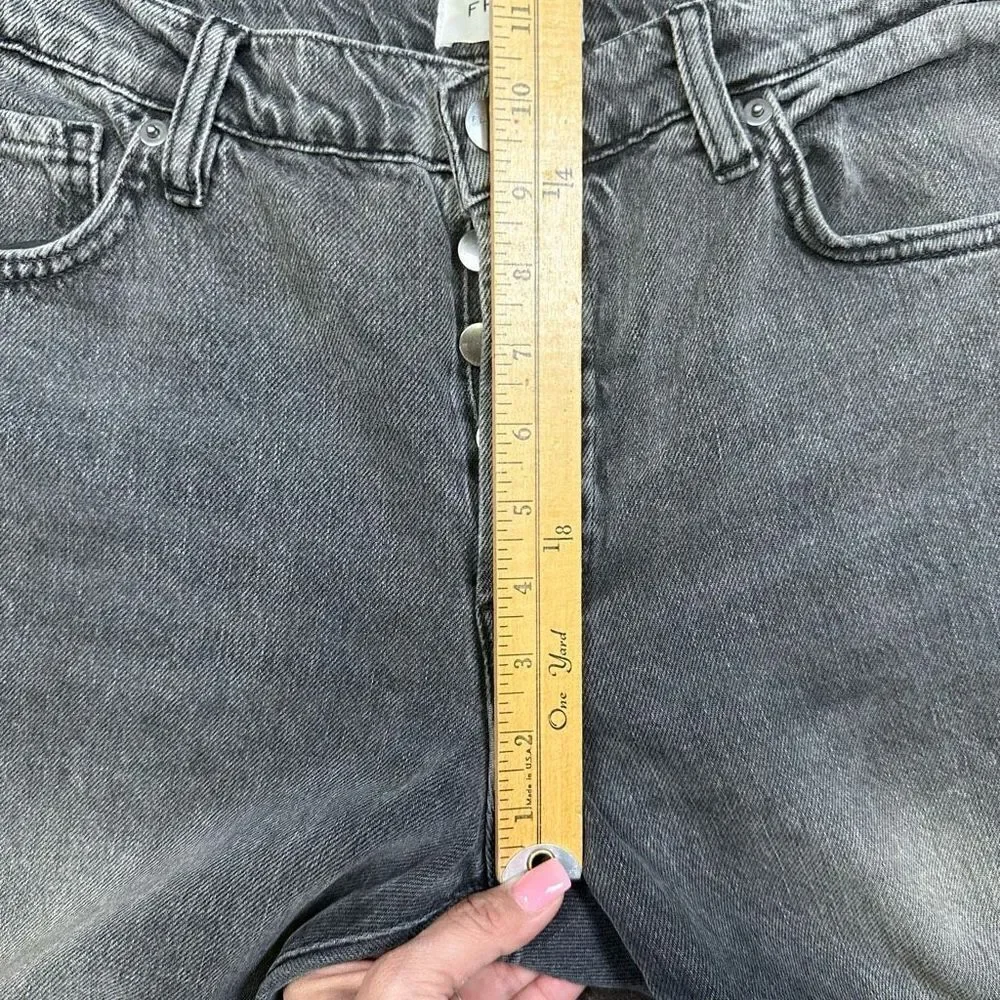 Frame Women’s Size 28 Le Slouch Pure Carpenter Jeans Black Dark Wash Low Rise - Picture 3 of 10